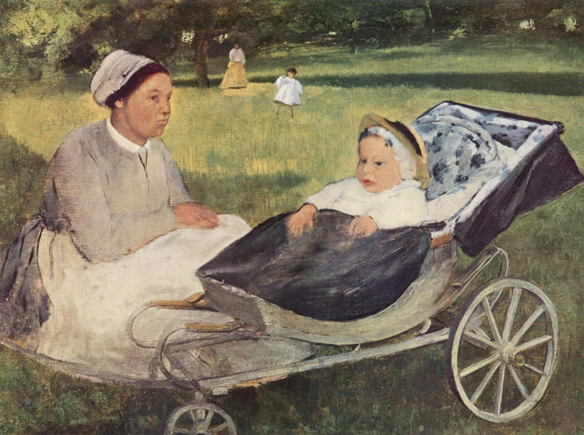 Portrait of Henri Valpincon as a child with a governess (1870) - Edgar Degas Tablo