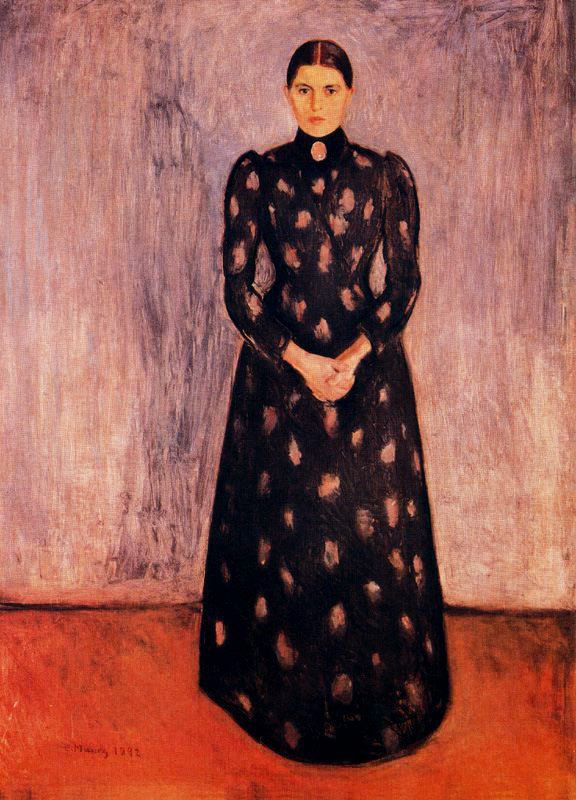 Portrait of Inger Munch (1892) - Edvard Munch Tablo