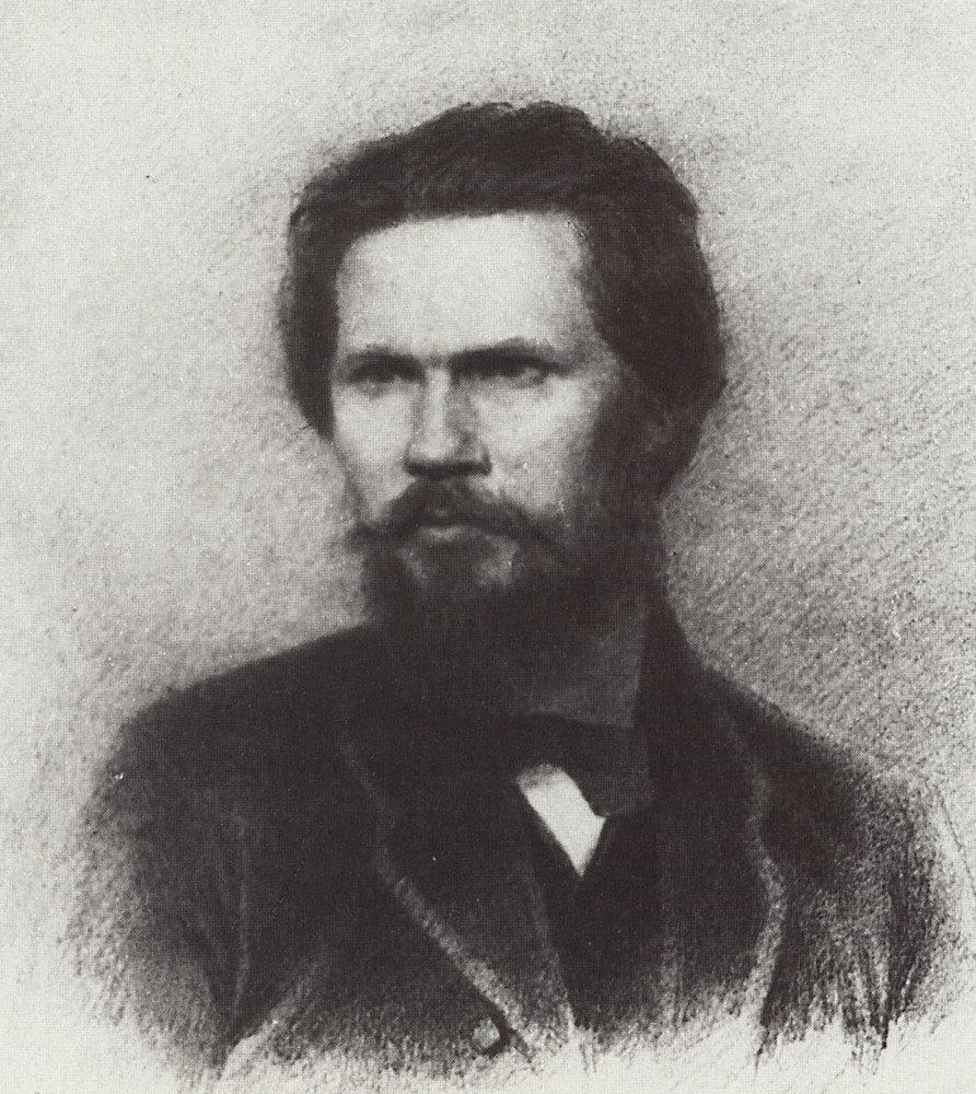 Portrait of Ivan Kramskoi - Arkhip Kuindzhi Tablo