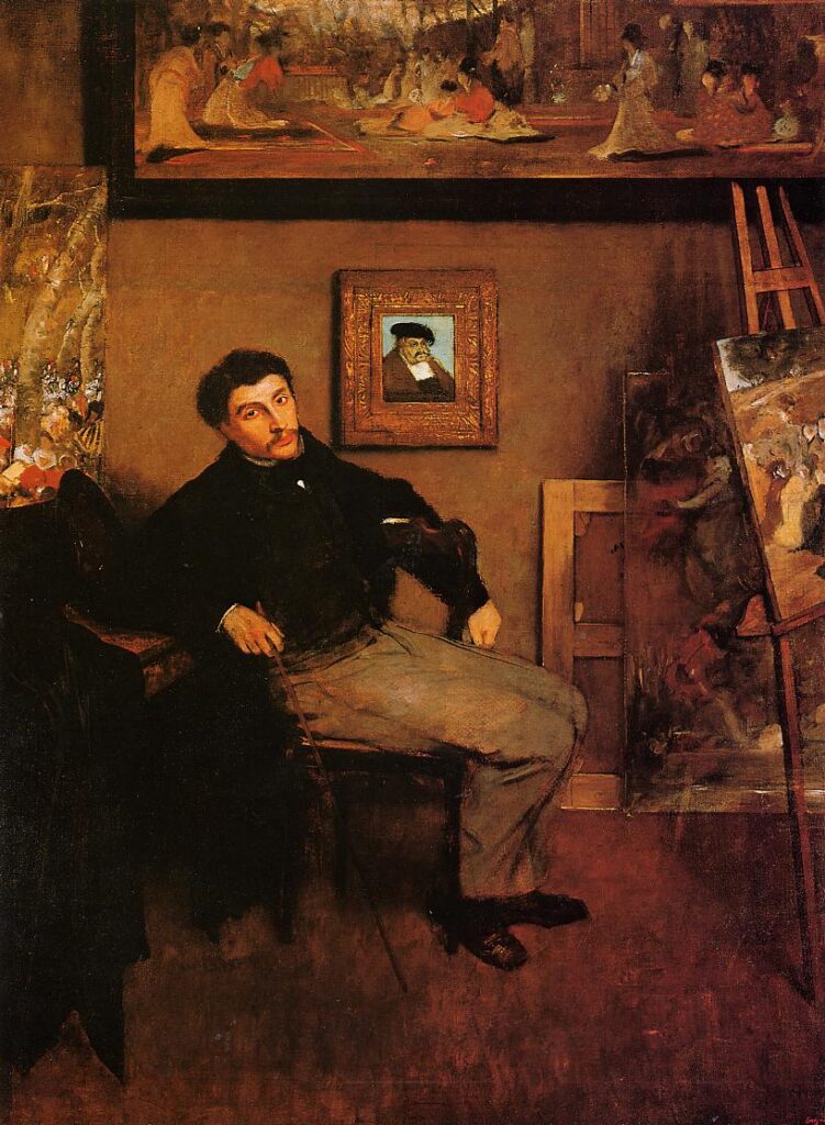 Portrait of James Tissot (1867) - Edgar Degas Tablo