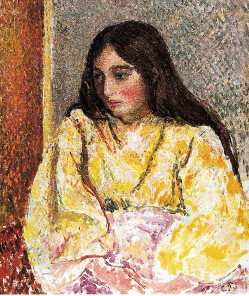 Portrait of Jeanne - Camille Pissarro Tablo