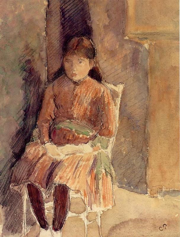 Portrait of Jeanne, the Artist's Daughter - Camille Pissarro Tablo