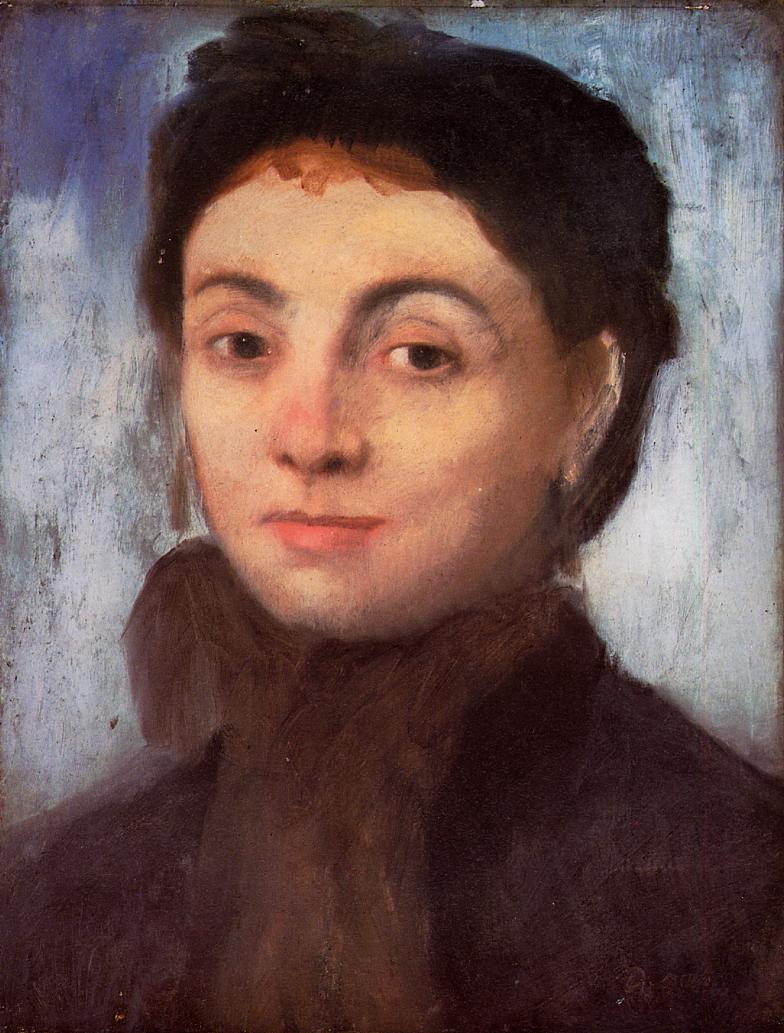Portrait of Josephine Gaujelin (1867) - Edgar Degas Tablo
