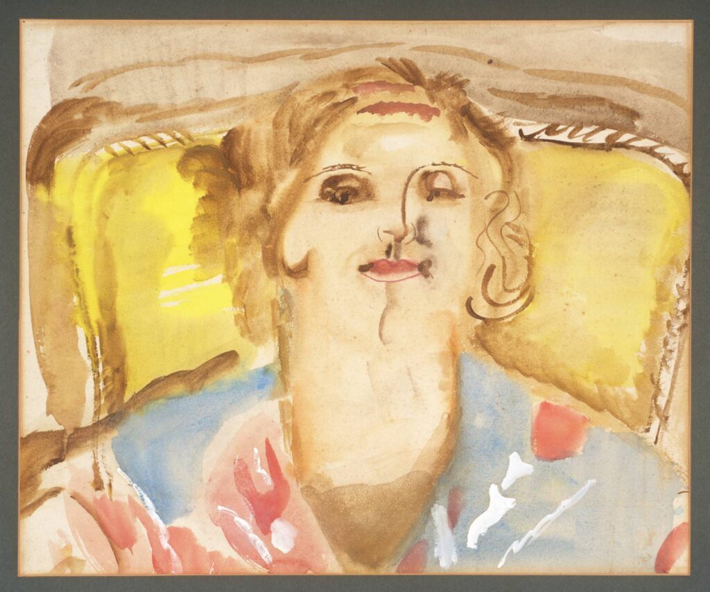 Portrait of Kitty West (1939) - Frances Hodgkins Tablo