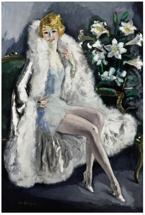 Portrait of Lily Damita, the Actress (1926) - Kees van Dongen Tablo
