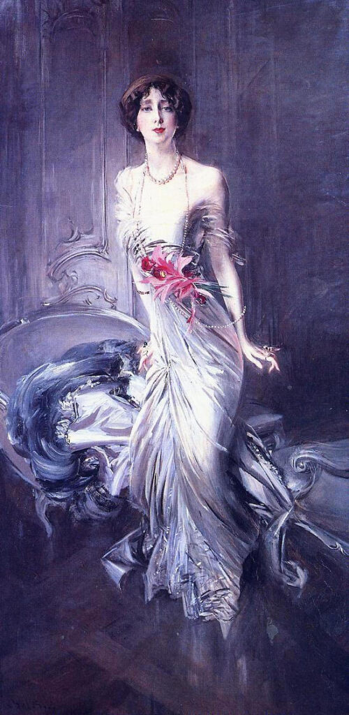Portrait of Madame E. L. Doyen (1910) - Giovanni Boldini Tablo