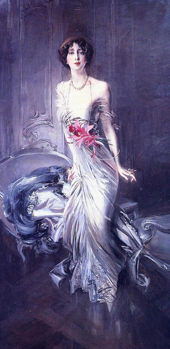 Portrait of Madame E. L. Doyen (1910) - Giovanni Boldini Tablo