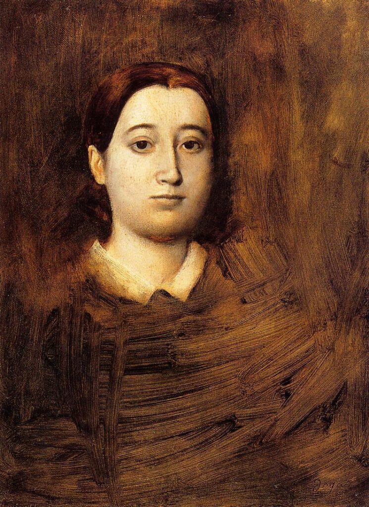Portrait of Madame Edmondo Morbilli (1865) – Edgar Degas Tablo