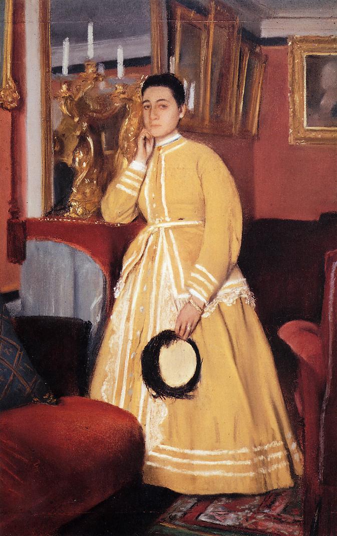 Portrait of Madame Edmondo Morbilli, born Therese De Gas (1869) - Edgar Degas Tablo