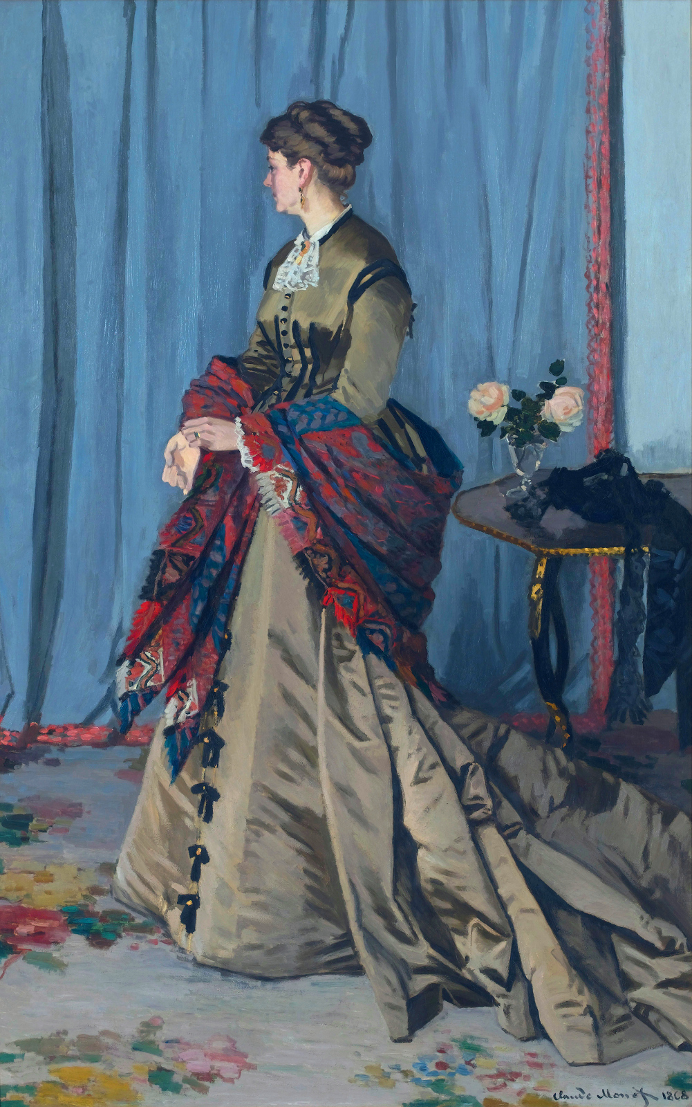 Portrait of Madame Gaudibert (1868) - Claude Monet Tablo