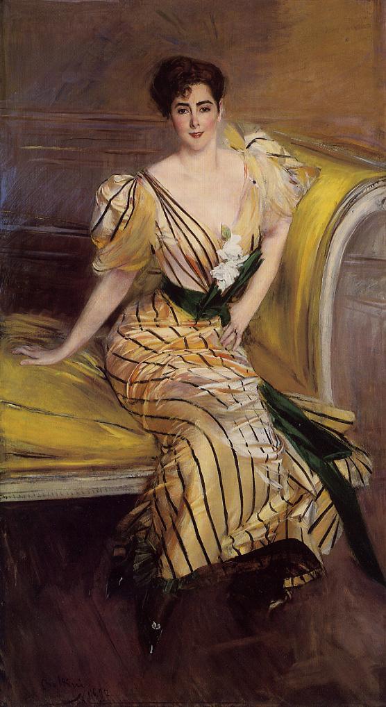 Portrait of Madame Josephina Alvear de Errazuriz (1892) - Giovanni Boldini Tablo