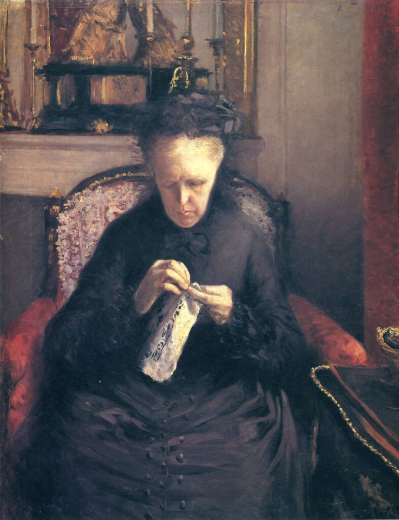 Portrait of Madame Martial Caillebotte (1877) - Gustave Caillebotte Tablo