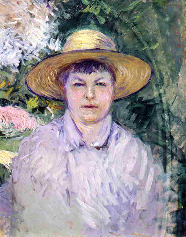 Portrait of Madame Renoir (1888) - Gustave Caillebotte Tablo