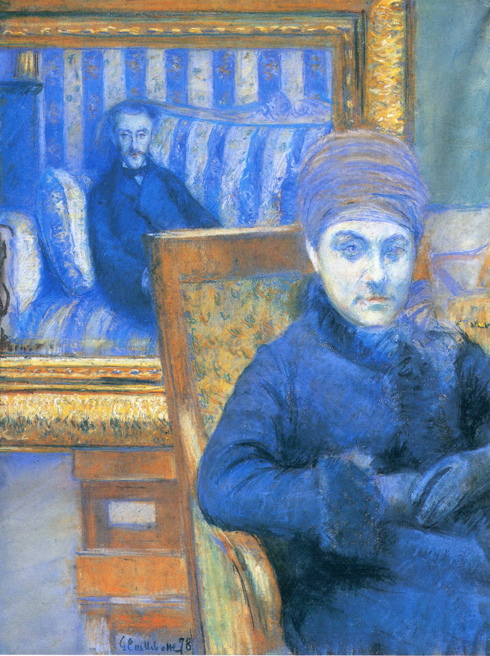 Portrait of Madame X... (1878) - Gustave Caillebotte Tablo
