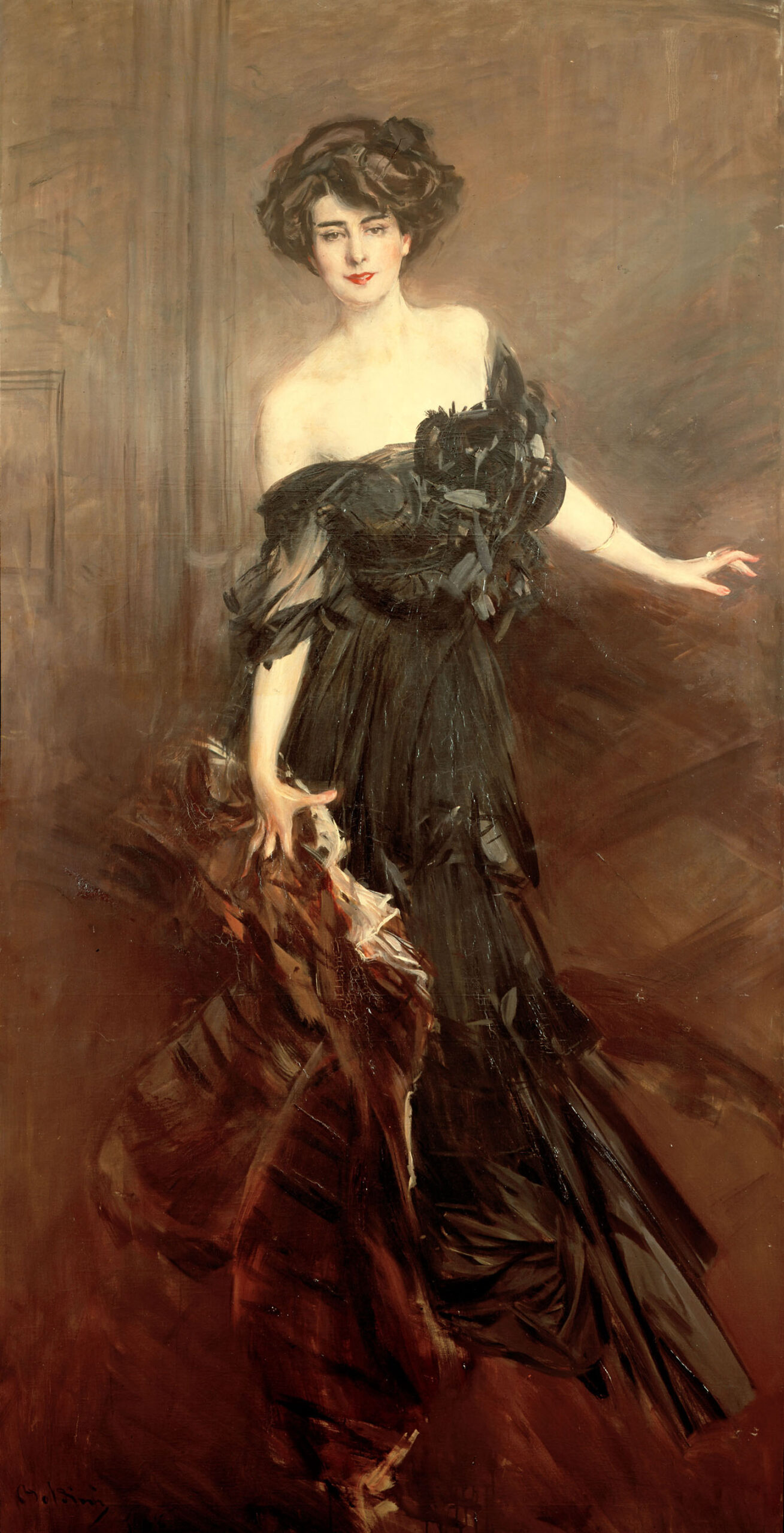 Portrait of Mademoiselle de Nimidoff (1908) - Giovanni Boldini Tablo