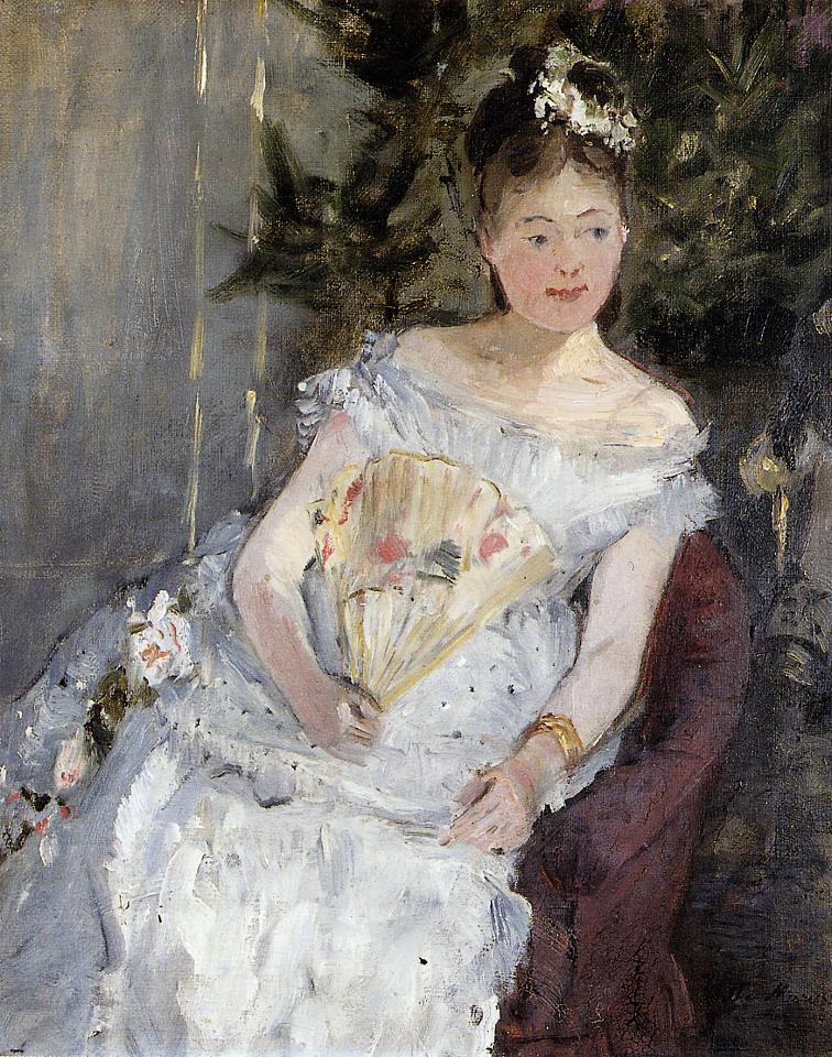 Portrait of Marguerite Carre (also known as Young Girl in a Ball Gown) (1873) - Berthe Morisot Tablo