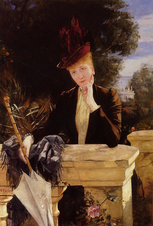 Portrait of Marie Clotilde De Faret, Comtesse De Fournes - Henri Gervex Tablo