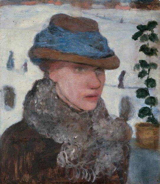 Portrait of Martha Vogeler - Paula Modersohn-Becker Tablo
