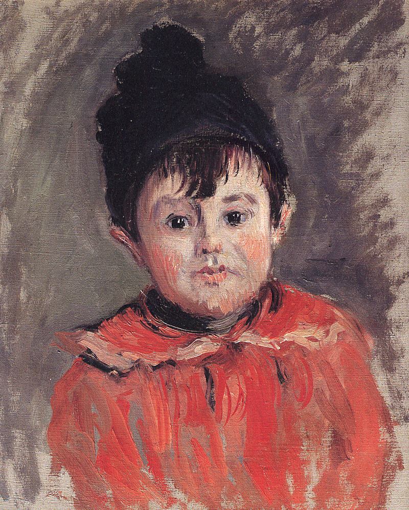 Portrait of Michael with Hat and Pom Pom (1880) - Claude Monet Tablo