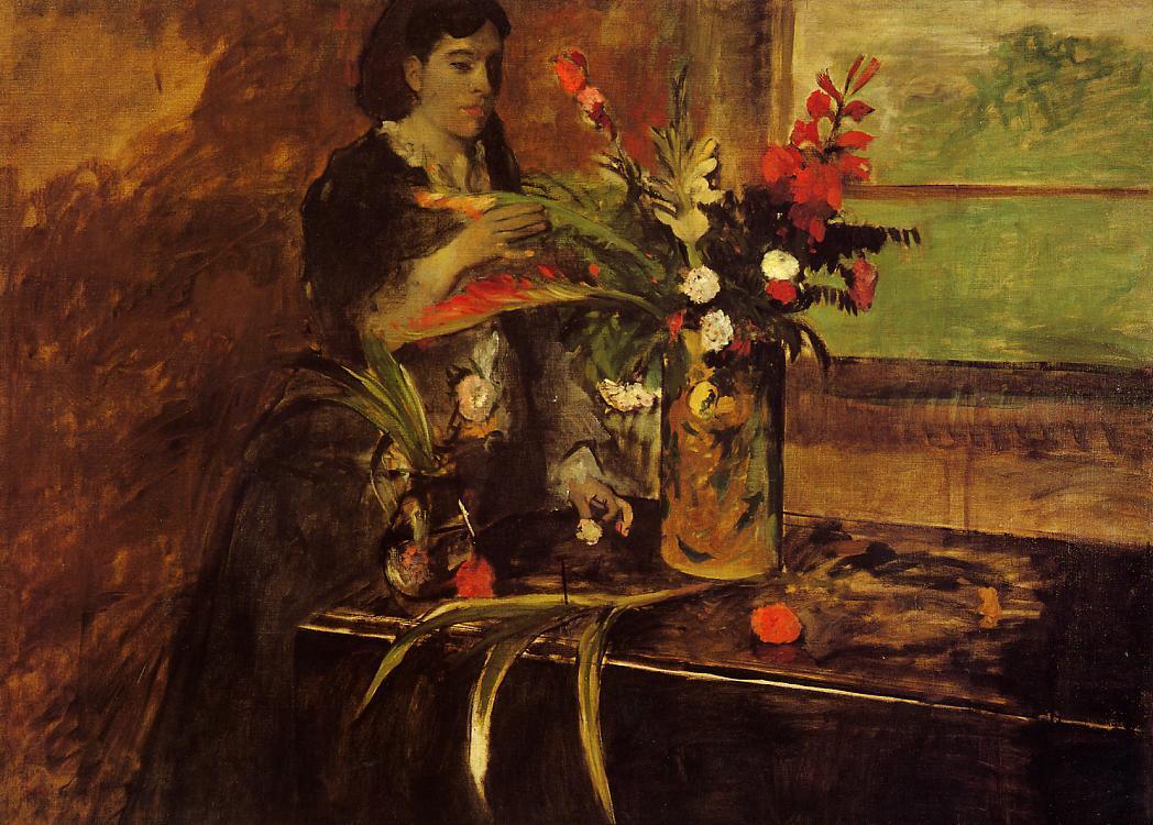 Portrait of Mme. Rene De Gas, born Estelle Musson (1872) - Edgar Degas Tablo