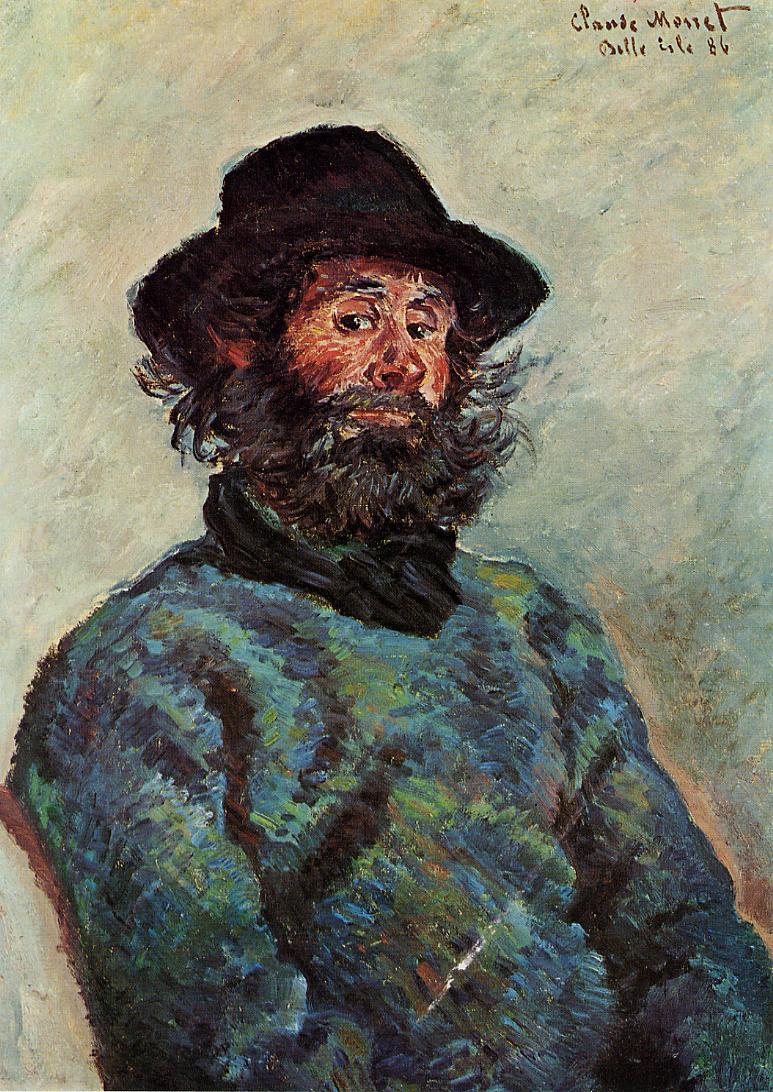 Portrait of Poly, fisherman at Kervillaouen (1886) - Claude Monet Tablo