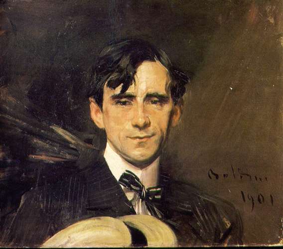Portrait of Sem (Georges Goursat) (1901) - Giovanni Boldini Tablo