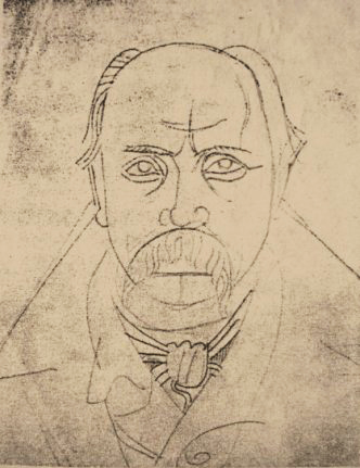 Portrait of Taras Shevchenko (1915) - Mykhailo Boychuk Tablo