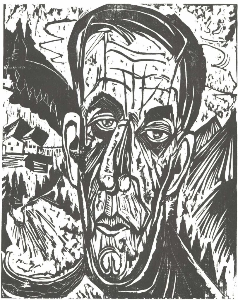 Portrait of Van de Velde - Ernst Ludwig Kirchner Tablo