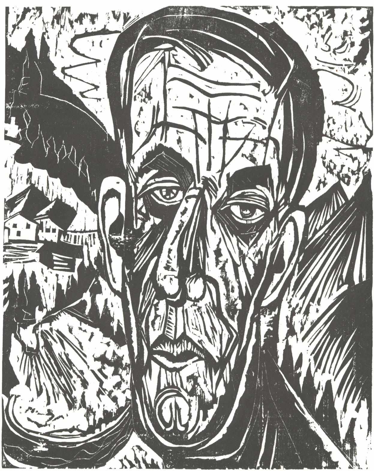 Portrait of Van de Velde - Ernst Ludwig Kirchner Tablo
