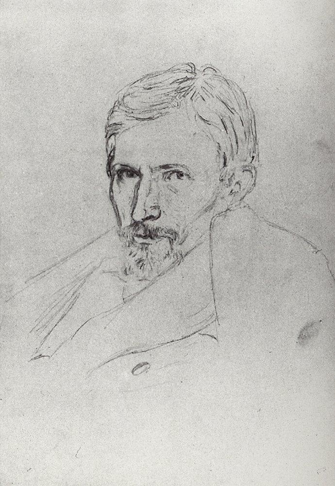 Portrait of Viktor Vasnetsov - Arkhip Kuindzhi Tablo