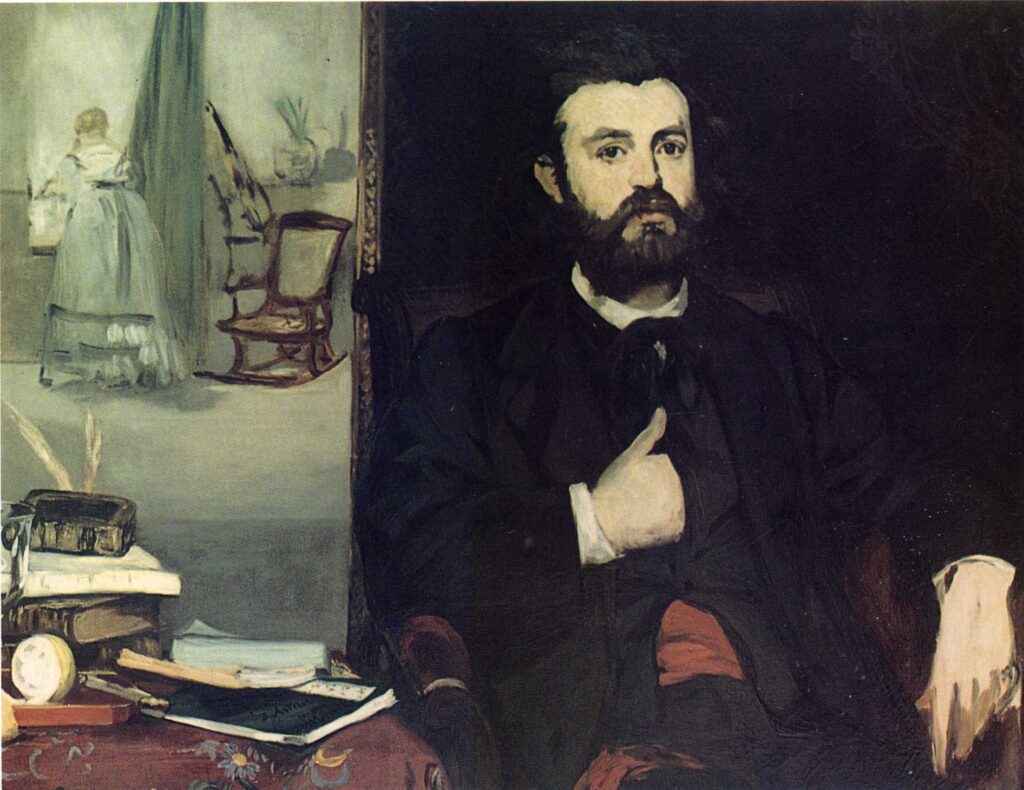 Portrait of Zacharie Astruc (1866) - Edouard Manet Tablo