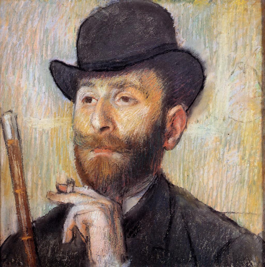 Portrait of Zacherie Zacharian (1886) - Edgar Degas Tablo