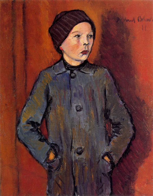 Portrait of a Boy - Albert Bloch Tablo