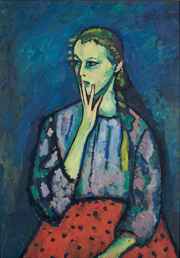 Portrait of a Girl (1909) - Alexej von Jawlensky Tablo