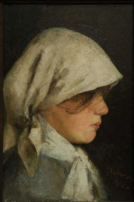 Portrait of a Peasant Girl - Ion Andreescu Tablo