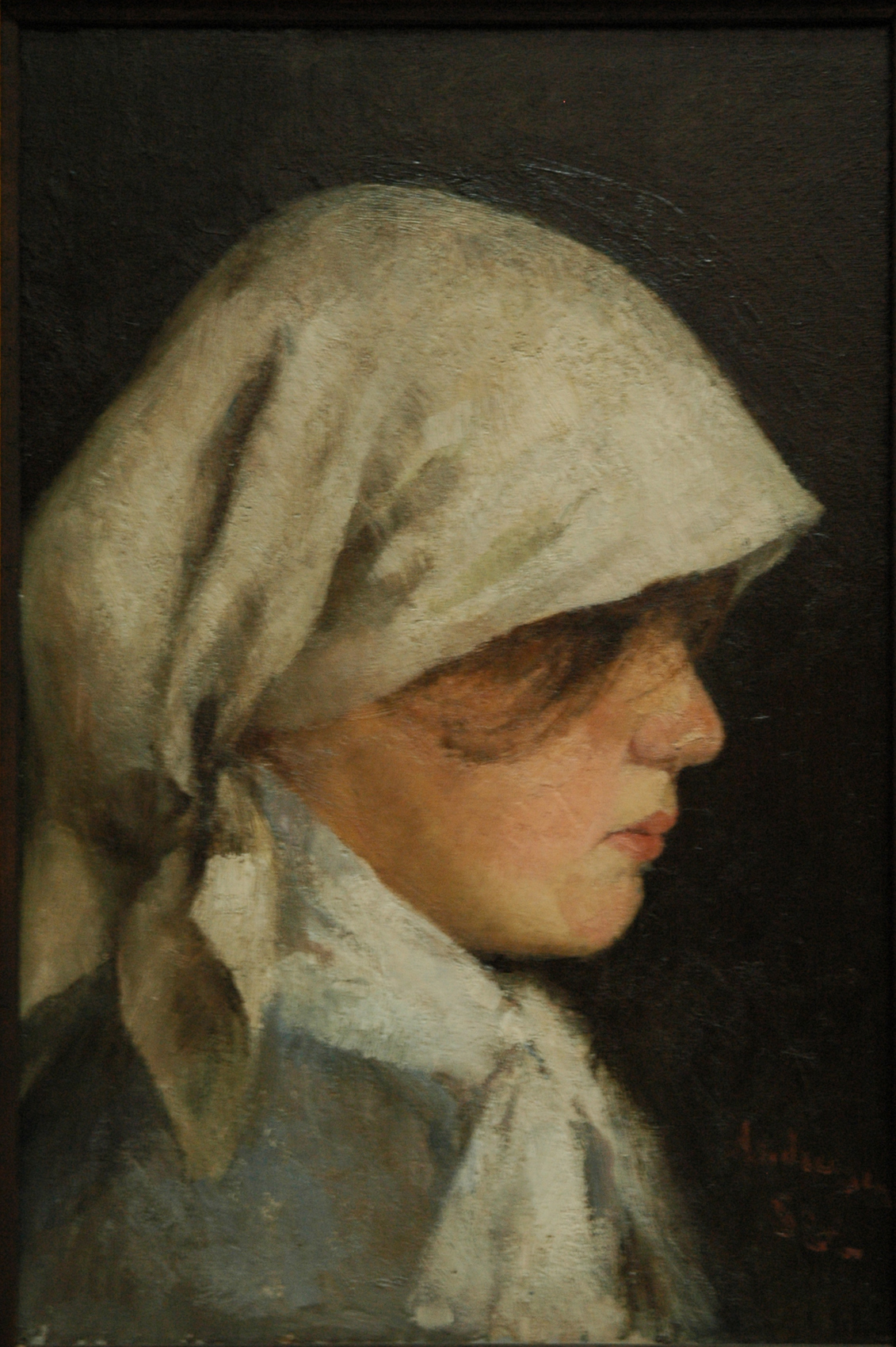 Portrait of a Peasant Girl - Ion Andreescu Tablo