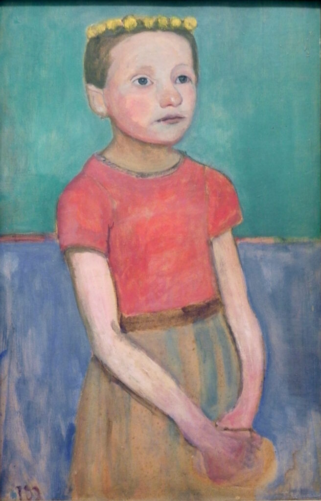 Portrait of an approximately 12 year old Italian girl (1906) - Paula Modersohn-Becker Tablo