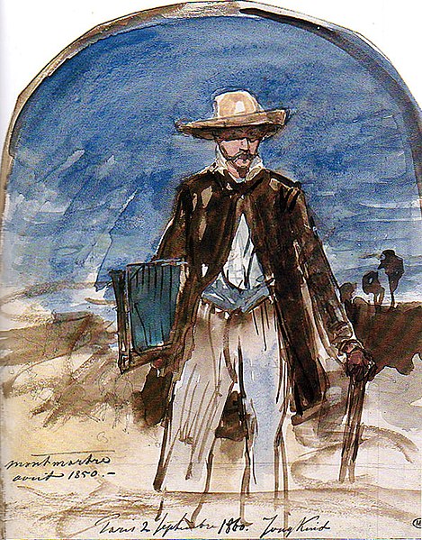 Portrait of the Artist by Himself (1850) - Johan Jongkind Tablo