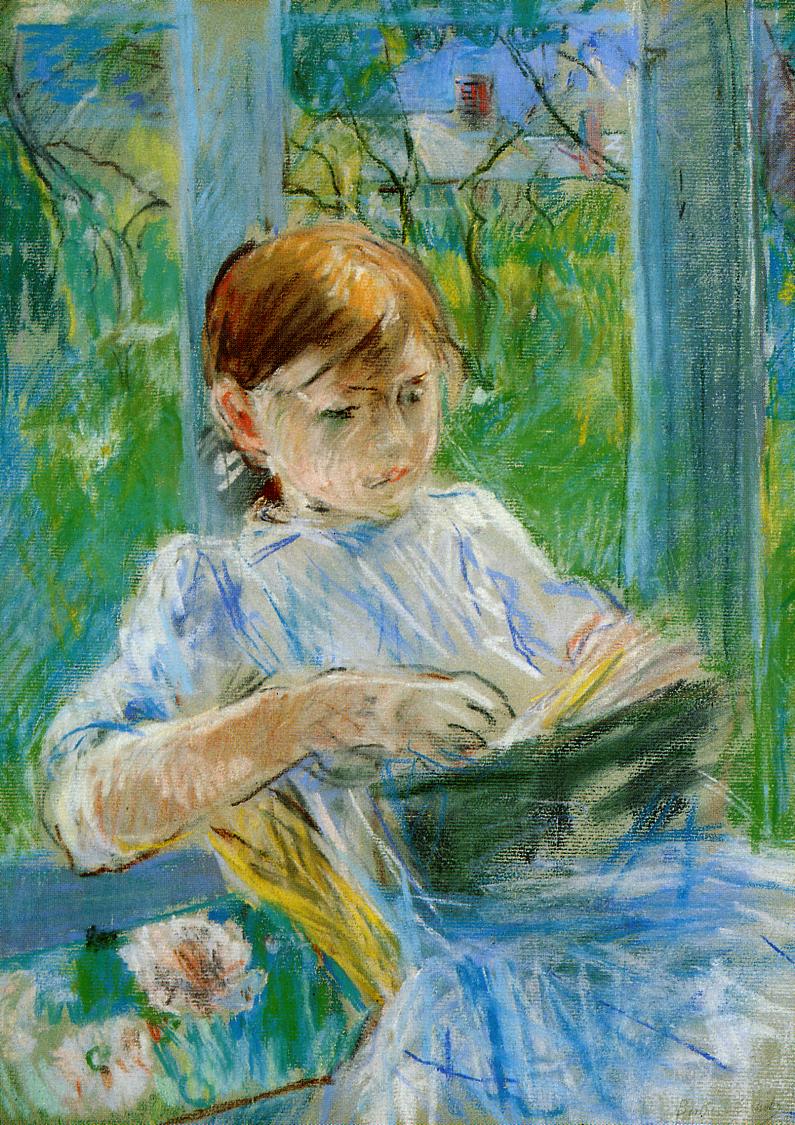 Portrait of the Artist's Daughter, Julie Manet, at Gorey (1886) - Berthe Morisot Tablo