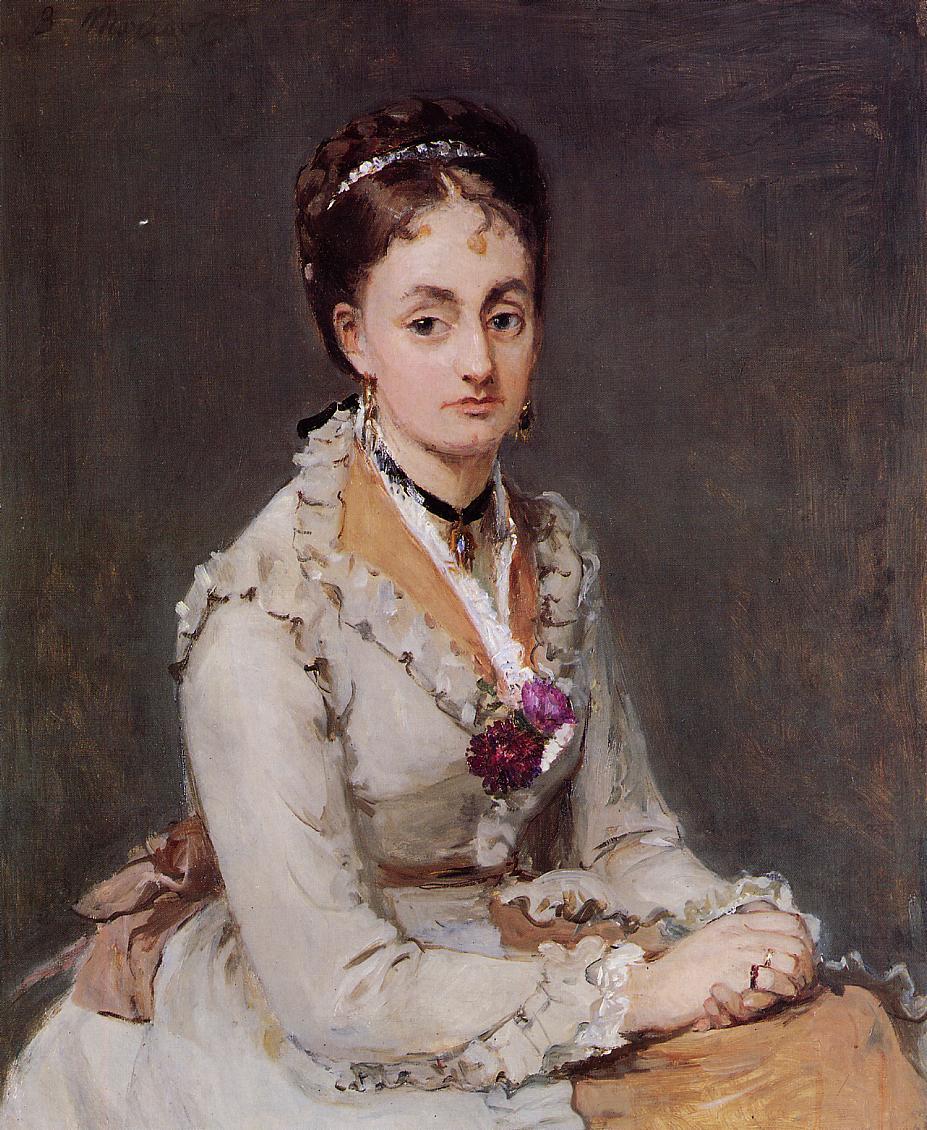 Portrait of the Artist's Sister, Mme Edma Pontillon, c.1872 75 (1872) - Berthe Morisot Tablo