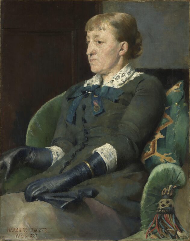 Portrait of the Painter Kitty Kielland (1883) - Harriet Backer Tablo