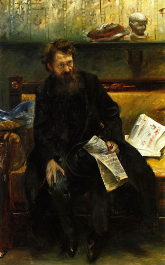 Portrait of the Poet Peter Hille (1902) - Lovis Corinth Tablo