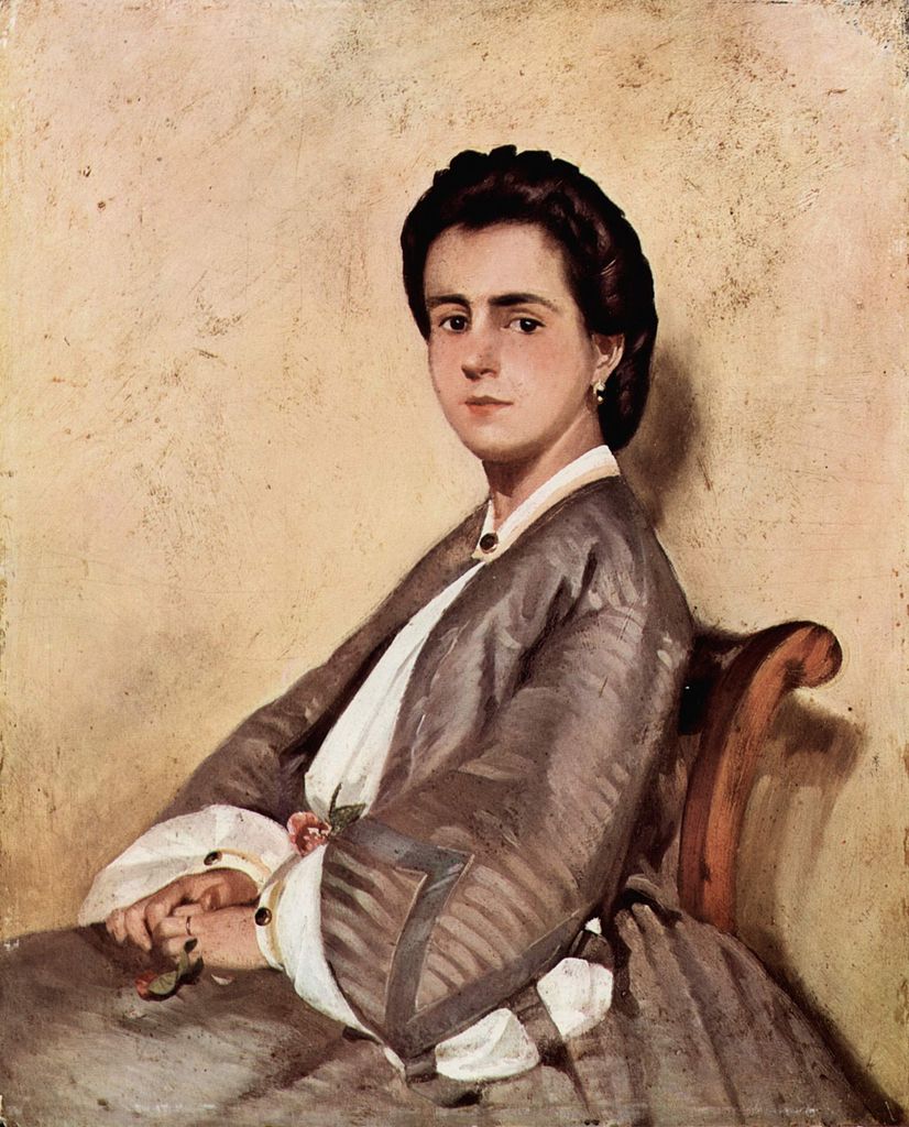 Portrait of the artist's cousin (1861) - Giovanni Fattori Tablo