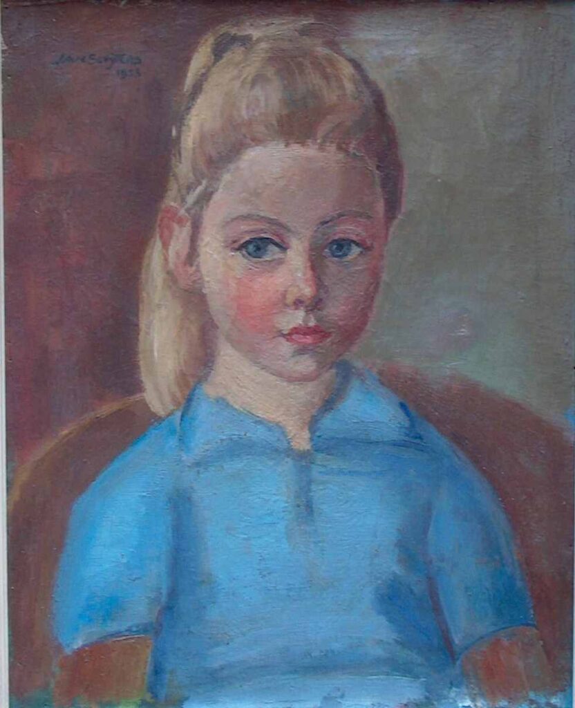 Portrait of the painter's granddaughter Anne - Jan Sluyters Tablo