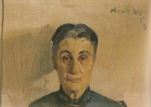 Portrait of the painter's mother - Nikolaos Lytras Tablo