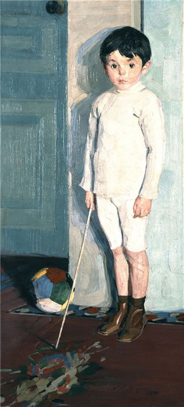 Portrait of young K.M (1914) - Nikolaos Lytras Tablo