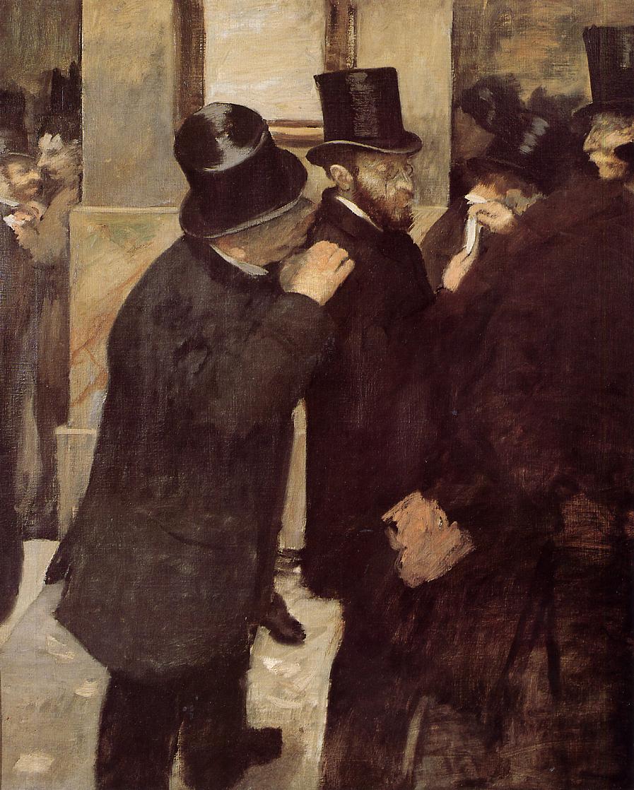Portraits at the Stock Exchange (1878) - Edgar Degas Tablo