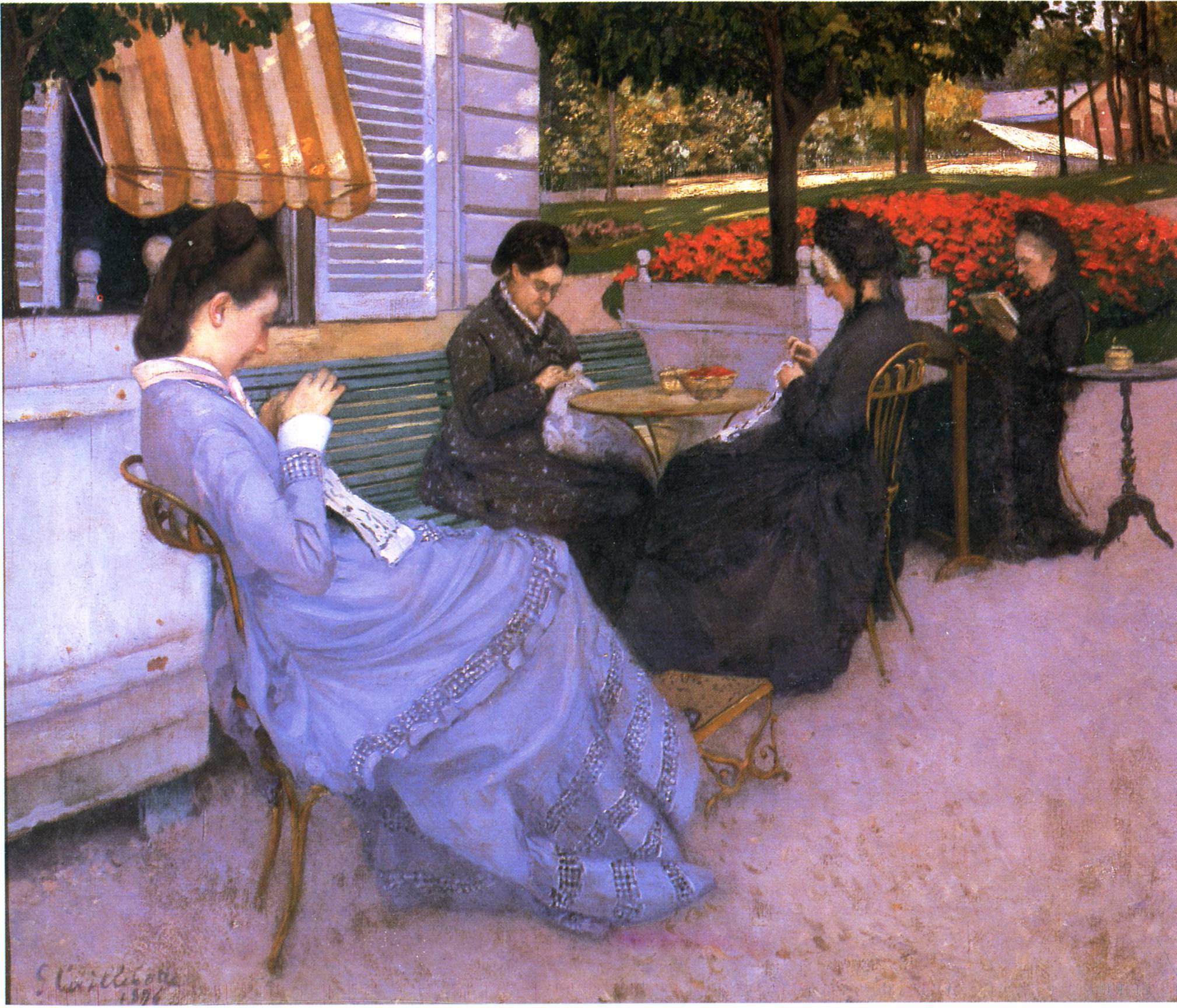 Portraits in the Countryside (1876) - Gustave Caillebotte Tablo