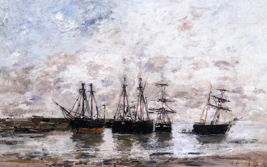 Portrieux (1869) - Eugène Boudin Tablo