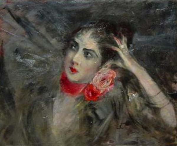 Princes Radziwill with Red Rbbon (1904) - Giovanni Boldini Tablo